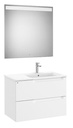 Conjunto Aleyda Pack (mueble base c/2 cajones, lavabo a la derecha y espejo LED) 805x460x565 mm, blanco mate, (A851835509)