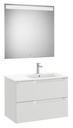 Conjunto Aleyda Pack (mueble base c/2 cajones, lavabo a la derecha y espejo LED) 805x460x565 mm, gris piedra, (A851835514)