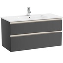 Conjunto Unik The Gap (mueble base c/2 cajones y lavabo centrado) 1005x460x537 mm, nogal, (A851852517)