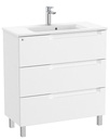 Conjunto Aleyda Unik (mueble base compacto c/3 cajones y lavabo) 805x380x740 mm, blanco mate, (A851884509)