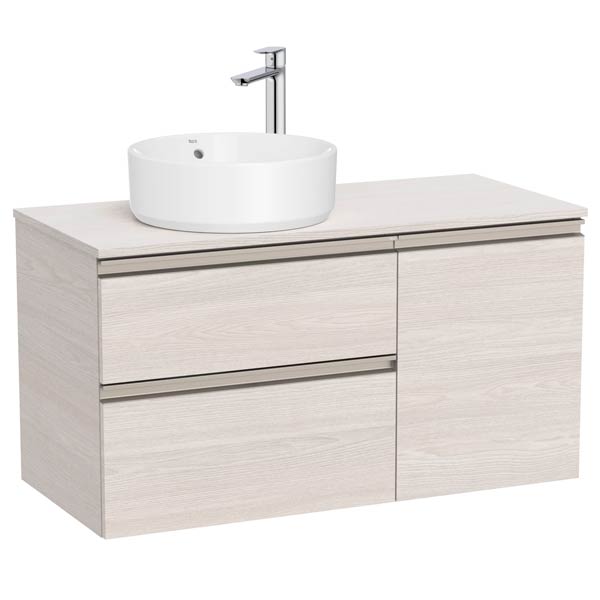 [PROCA851957434] Mueble base The Gap c/2 cajones, p/lavabo de sobre encimera izquierda, 1000x460x537 mm, fresno nórdico, (A851957434)