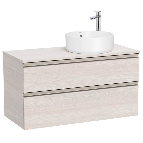 [PROCA851958434] Mueble base The Gap c/2 cajones, p/lavabo de sobre encimera derecha, 1000x460x537 mm, fresno nórdico, (A851958434)