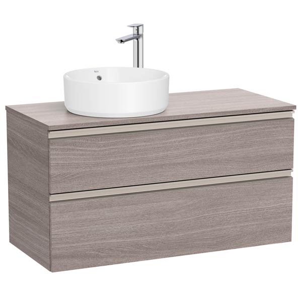 [PROCA851959402] Mueble base The Gap c/2 cajones, p/lavabo de sobre encimera izquierda, 1000x460x537 mm, roble city texturi., (A851959402)