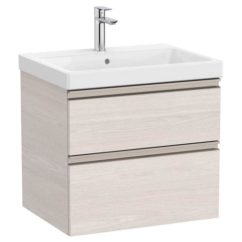 Conjunto Unik The Gap (mueble base c/2 cajones y lavabo plus centrado) 600x460x575 mm, fresno nórdico, (A851963434)