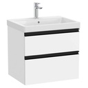 Conjunto Unik The Gap (mueble base c/2 cajones y lavabo plus centrado) 600x460x575 mm, blanco mate, (A851963509)