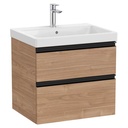 Conjunto Unik The Gap (mueble base c/2 cajones y lavabo plus centrado) 600x460x575 mm, nogal, (A851963517)