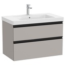 Conjunto Unik The Gap (mueble base c/2 cajones y lavabo plus centrado) 800x460x575 mm, gris mate, (A851964547)