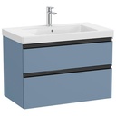 Conjunto Unik The Gap (mueble base c/2 cajones y lavabo plus centrado) 800x460x575 mm, azul mate, (A851964548)