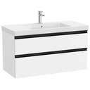 Conjunto Unik The Gap (mueble base c/2 cajones y lavabo plus centrado) 1000x460x575 mm, blanco mate, (A851965509)