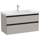 Conjunto Unik The Gap (mueble base c/2 cajones y lavabo plus centrado) 1000x460x575 mm, gris mate, (A851965547)