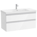Conjunto Unik The Gap (mueble base c/2 cajones y lavabo plus centrado) 1000x460x575 mm, blanco brillo, (A851965806)