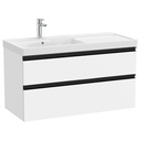 Conjunto Unik The Gap (mueble base c/2 cajones y lavabo plus izquierda) 1000x460x575 mm, blanco mate, (A851966509)
