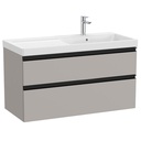 Conjunto Unik The Gap (mueble base c/2 cajones y lavabo plus derecha) 1000x460x575 mm, gris mate, (A851967547)