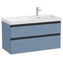 Conjunto Unik The Gap (mueble base c/2 cajones y lavabo plus derecha) 1000x460x575 mm, azul mate, (A851967548)