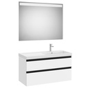 Conjunto Pack The Gap (mueble base c/2 cajones, lavabo plus derecha y espejo LED) 1000x460x575 mm, blanco mate, (A851978509)