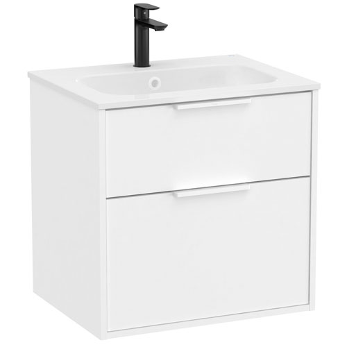 Conjunto Unik Optica (mueble base c/2 cajones y lavabo) 590x455x580 mm, blanco mate, (A851982509)
