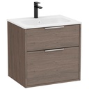 Conjunto Unik Optica (mueble base c/2 cajones y lavabo) 590x455x580 mm, roble oscuro, (A851982537)