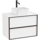 Mueble base Inspira c/2 cajones, p/lavabo de encimera o sobre encimera, 800x490x580 mm, blanco mate, (A851994509)