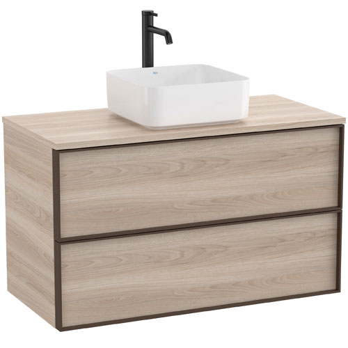 [PROCA851995546] Mueble base Inspira c/2 cajones, p/lavabo de encimera o sobre encimera, 1000x490x580 mm, pino blanco, (A851995546)