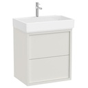 Unik Tura (mueble base de dos cajones y lavabo) 600x430x600 mm, blanco roto, (A852026558)