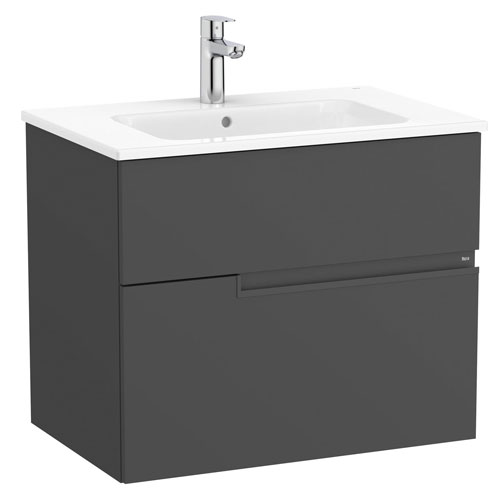Conjunto Unik Victoria-N (mueble base con dos cajones y lavabo) 705x460x583 mm, onix, (A852096531)