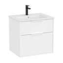 Conjunto Unik Optica (mueble base compacto c/2 cajones y lavabo), 605x460x580 mm, blanco mate, (A852451509)
