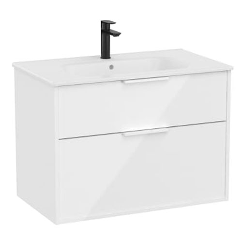 Conjunto Unik Optica (mueble base compacto c/2 cajones y lavabo), 805x460x580 mm, blanco brillo, (A852453806)
