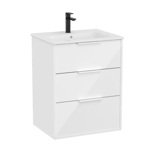 Conjunto Unik Optica (mueble base c/3 cajones y lavabo), 605x455x755 mm, blanco brillo, (A852456806)