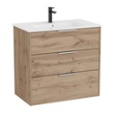 Conjunto Unik Optica (mueble base c/3 cajones y lavabo), 805x455x755 mm, nogal, (A852457517)