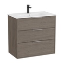 Conjunto Unik Optica (mueble base c/3 cajones y lavabo), 805x455x755 mm, roble oscuro, (A852457537)