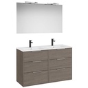 Conjunto Pack Optica (mueble base comp. c/6 cajones, lav. doble, espejo, ap. Starlight) 1200x455x757 mm, rob. osc., (A852466537)
