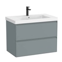 Conjunto Unik Linea (mueble base c/2 cajones y lavabo de FINECERAMIC), 800x455x625 mm, azul polar, (A852489596)