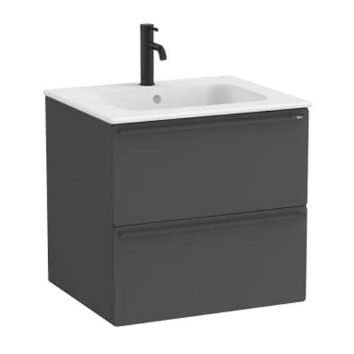 [PROCA852535531] Conjunto Unik Volia (mueble base c/2cajones y lavabo en acabado blanco mate), 610x510x565 mm, onix, (A852535531)