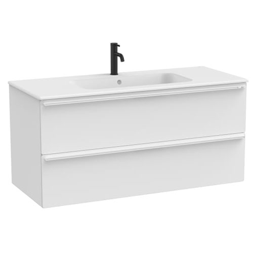[PROCA852538509] Conjunto Unik Volia (mueble base c/2cajones y lavabo en acabado blanco mate), 1210x510x565 mm, blanco mate, (A852538509)