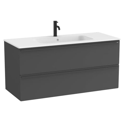 [PROCA852538531] Conjunto Unik Volia (mueble base c/2cajones y lavabo en acabado blanco mate), 1210x510x565 mm, onix, (A852538531)