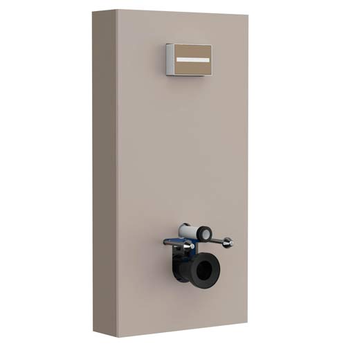 Pack Duplo Delta con módulo inodoro, 600x180x1200 mm, gris arena, (A852610510)