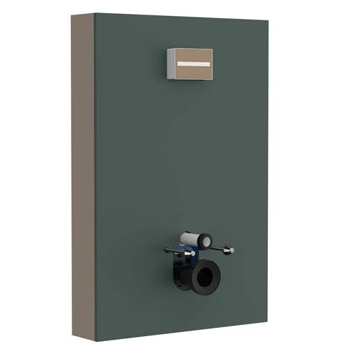 Pack Duplo Delta con módulo inodoro, 800x180x1200 mm, verde mate, (A852611513)