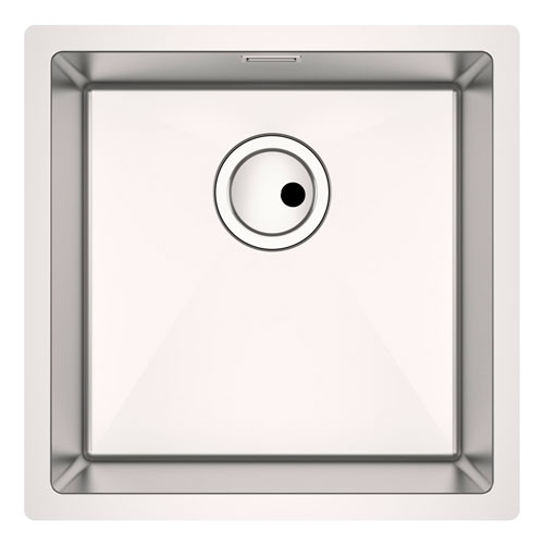 Fregadero Praga de 1 cubeta de acero inoxidable, 400x400x200 mm, (A871401D01)