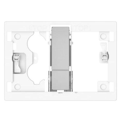 Pulsador de placa Duplo S acc. descarga dual PS4, p/combinar c/panel frontal PS4, 194x137x89 mm, acero inox., (A890421304)