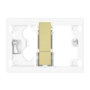 Pulsador de placa Duplo S acc. descarga dual PS4, p/combinar c/panel frontal PS4, 194x137x89 mm, oro cepillado, (A8904213VA)