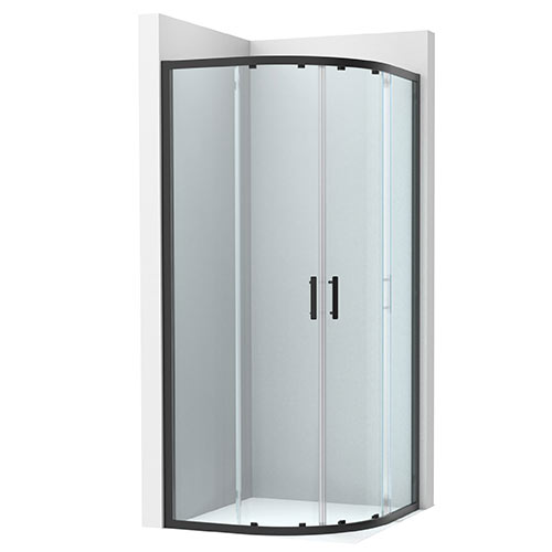 [PROCAM12F3207D0016NMN] Angular ducha Victoria Plus (2 hojas correderas +2 fijas), 800x800x2000 mm, negro mate (AM12F3207D0016NMN)