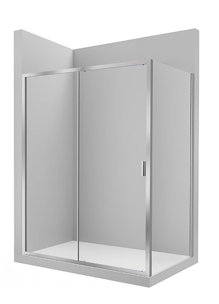 [PROCAM18616012] Frontal ducha Victoria (scr) L2-E (1 hoja corredera +1 fija) 1600x50x1950 mm, (AM18616012)