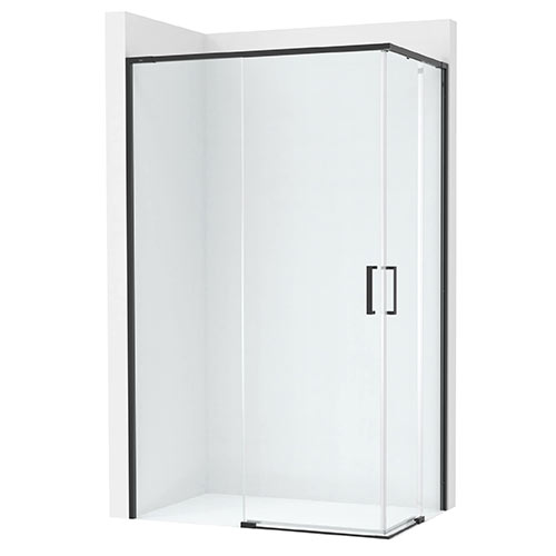 [PROCAM20H4B07D0016NMN] Angular ducha Ura (2 hojas correderas +2 fijas), 1200x50x2000 mm, negro mate (AM20H4B07D0016NMN)