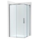 Lateral ducha Naray L2 (1 hoja corredera +1 fija) 700x50x2000 mm, cristal transp., perfil plata brillo, (AM2832BC7D0012NMN)