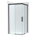 Lateral ducha Naray L2 (1 hoja corredera +1 fija) 1000x50x2000 mm, cristal transp., perfil negro mate, (AM2833E87D0016NMN)