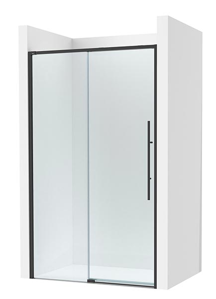 [PROCAM34313016M] Frontal ducha Brisa L2-E (1 hoja corredera +1 fija) 1300x50x2000 mm, negro mate, (AM34313016M)