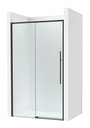 Frontal ducha Brisa L2-E (1 hoja corredera +1 fija) 1350x50x2000 mm, negro mate, (AM34313516M)