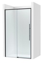 Frontal ducha Brisa L2-E (1 hoja corredera +1 fija) 1850x50x2000 mm, negro mate, (AM34318516M)