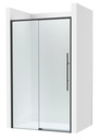 Frontal ducha Brisa L2-E (1 hoja corredera +1 fija) 1900x50x2000 mm, negro mate, (AM34319016M)