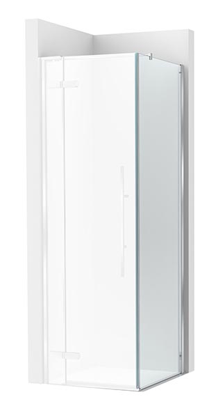 [PROCAM34408012M] Frontal ducha Brisa PLF (1 hoja batiente +1 fija) 800x100x2000 mm, plata brillo, (AM34408012M)